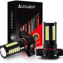 AUXLIGHT 2504 PSX24W 12276 LED Fog Light Bulbs 6000K Xenon White, Super Bright 2800 Lumens 33-SMD Chips LED Daytime Running Lights DRL Bulbs Replacement for Cars, Trucks (Pack of 2)