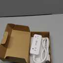 Short Extension Cord 2 Foot - Appliance Surge Protector Small Power Strip, 14 Gauge Heavy Duty Extension Cord with 4 Outlets 5 USB, High Wattage for Microwave, Workbench, Kitchen, Garage Must Have, White