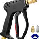 MEKOH Short Pressure Washer Gun, 4000 PSI High Power Washer Spray Gun, 10.5 GPM Foam Gun with 3/8'' Quick Connect, Stubby Pressure Washer Trigger Handle with M22-14mm Adapter for Extension Wand & Hose
