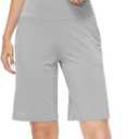 WiWi Viscose from Bamboo Soft Sleep Shorts for Women Short Pants Pajama Bottoms Lounge Plus Size (Size X-Large, Light Grey)