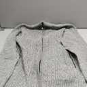 Msmsse Men's Casual Slim Full Zip Thick Knitted Cardigan Sweaters with Pockets Light Grey US S