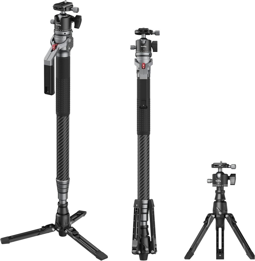 SmallRig 65.6"/ 166.5cm Carbon Fiber Ball Head Monopod for Camera