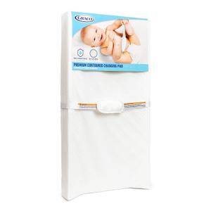 Graco Premium Contoured Changing Pad GREENGUARD Gold Certified, Water-Resistant, Ultra-Soft Buckle Cover, Contoured Baby Changing Pad, Fits Most Standard-Size Changing Toppers, Non-Skid Bottom