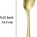 Gold Teaspoons Set of 12, Stainless Steel Dessert, Coffee Spoon, Stirring Spoon, Latte for Home, Restaurant, Hotel, Wedding, Event, Parties