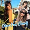PANEWAY Hair Topper With Bangs 18inch Toppers With 6.5 6.5 Large Base Long Straight Layered Premium Synthetic Hair Pieces For Women-Ombre Blonde With Dark Root