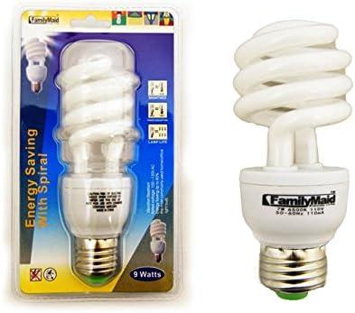 2 Pack Energy Saving 9W with Spiral, Case of 72