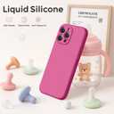 Magnetic for iPhone 16 Pro Case [Compatible with Magsafe] [Premium Silicone Satin-Smooth Touch] Slim Shockproof Anti-Scratch Microfiber Lining Case, 6.3 inch, Pitaya