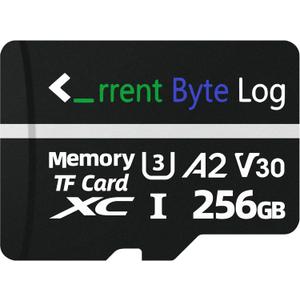 1 x 256GB Micro SD Card with Adapter, V30, A2, U3, UHS-I, C10 | 4k Drones, Dash Cams, Security Cameras, Phones, Cameras