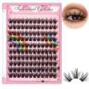 Bodermincer Lashes Clusters Extension Kit lash Clusters Lashes Wispy Eyelash Extension (14mm)