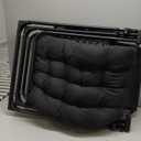 DUMOS Zero Gravity Chair, Reclining Camping Lounge Chair for Outdoor, Reclining Patio Chairs with Cup Holder Trays and Removable Cushion, Folding Recliner for Indoor, Black (1P)