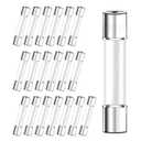 6x30mm 2A 250V Fast Blow Glass Fuses 2 Amp Fuse 250 Volt 0.24x1.18 inch F2AL250V Pack of 20