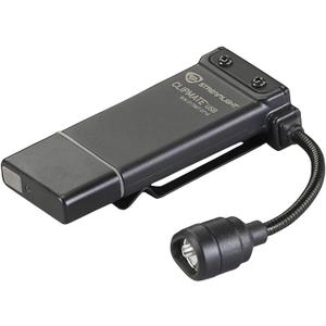 Streamlight 61126 ClipMate 70-Lumen USB Rechargeable, Compact Clip-On Light with 120-Volt AC Wall Adapter, Black with White and Red LEDs