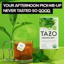 TAZO Organic Zen Green Tea Bags, Caffeine Free Tea with Refreshing Lemongrass & Spearmint, 96 Total Tea Bags (16ct - Pack of 6) (EXP 03/03/28)