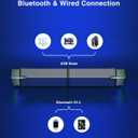 Jeecoo M20 Bluetooth Computer Speakers for PC Desktop Monitor, Gaming PC Sound Bar - Wired USB-Powered, Superb Stereo Sound, with Gradient RGB Lighting - Combine/Separate to Customize Your Desk