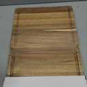 Wood Cutting Boards Set of 3 for Kitchen, Thick Chopping Board, Large Wooden Cutting Board Set with Deep Juice Groove and Handles, Wooden trays for meat, fruit and cheese