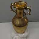 Deco 79 Metal Decorative Vase Weathered Vintage Amphora Centerpiece Vase with Scroll Handles, Flower Vase for Home Decoration 6" x 6" x 14", Gold