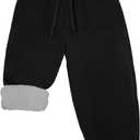 Gihuo Kids Snow Pants Fleece Lined Waterproof Rain Ski Hiking Pants for Toddlers Boys Girls (4T, Black)