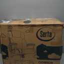 Serta Connor Executive Office Chair, Ergonomic Computer Chair with Layered Body Pillows, Contoured Lumbar, Adjustable Seat Height, Bonded Leather, Cognac