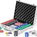 Boyzhood Poker Chips,200 Pcs Poker Set with Aluminum Travel Case,11.5 Gram Poker Chips Set for Texas Holdem Blackjack Gambling