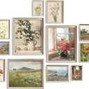 97 Decor Floral Wall Art - Vintage Floral Prints for Wall Decor, Flower Poster for Room Aesthetic Vintage Prints, French Garden Painting Spring Landscape Botanical Art Wildflower Decorations (8x10 Unframed)