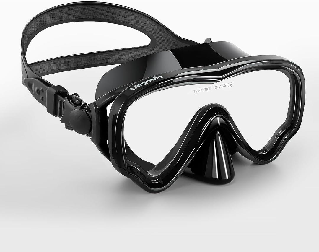Adult Swim Goggles with Nose Cover, 180 Clear Wide View No Leak Diving Mask Pool Goggles for Women Men Adult Youth (Black)