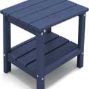 KINGYES Double Side Table, Adirondack End Table- Navy