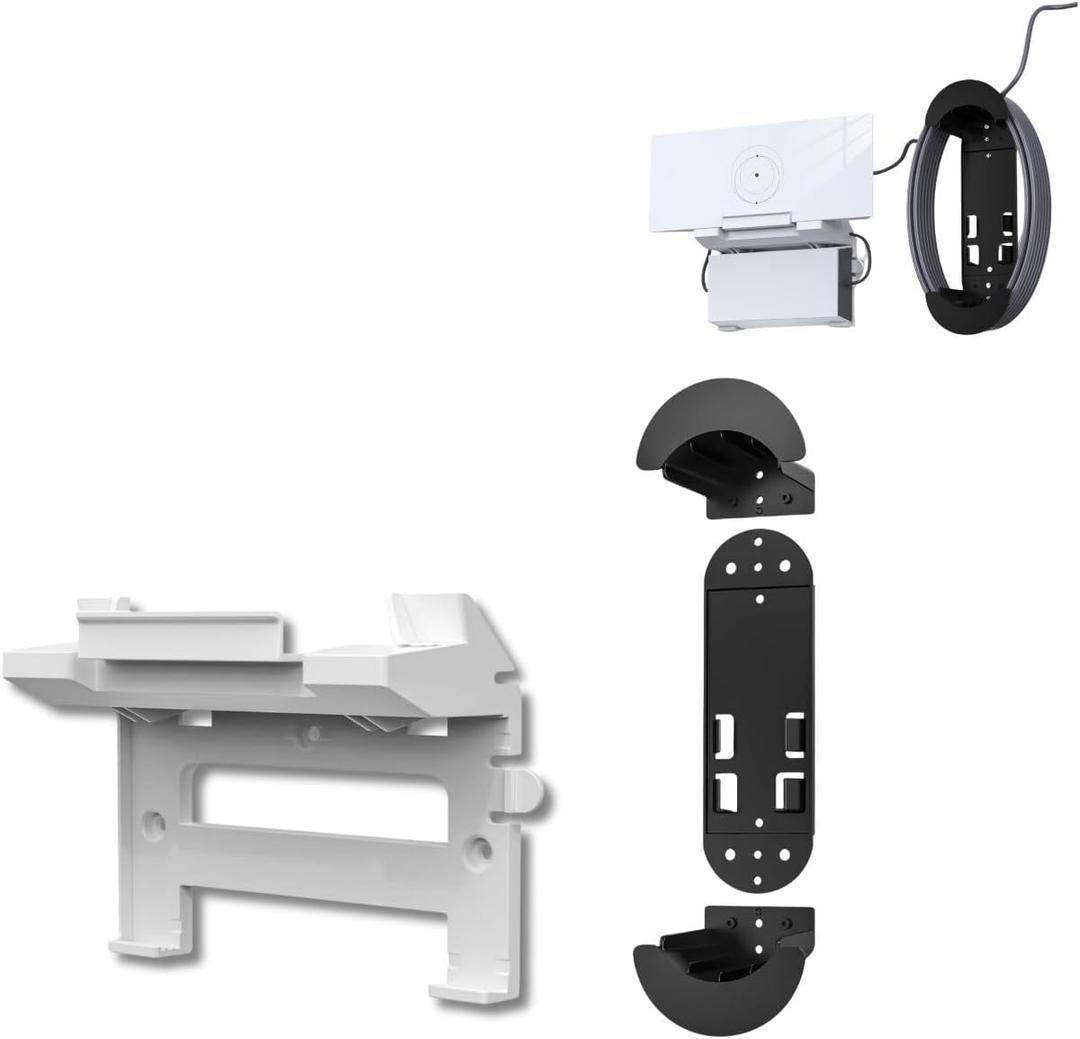 Tesha ABS Starlink Router & Power Supply Mount Kit, Starlink Ethernet Cable Caddy with Adapter, Starlink V3 Mounting Kit with Cable Organizer for Pleasure Boat Rv and Home