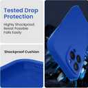 FireNova Designed for iPhone 16 Pro Case, Silicone Upgraded [Camera Protection] Phone Case, Soft Anti-Scratch Microfiber Lining Inside, 2024, Klein Blue