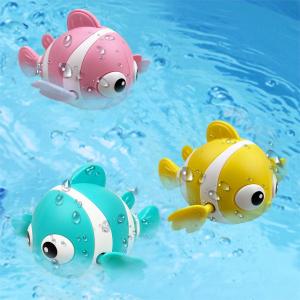 Pinkiwine 3 Pack Clown Fish Swimming Bath Toys Floating Wind Up Toys for Baby Toddlers Kids Christmas Stocking Stuffers Gifts