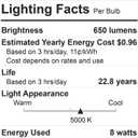 GE Refresh 6-Pack 65 W Equivalent Dimmable Daylight Br30 LED Light Fixture Light Bulb 22 Year Life