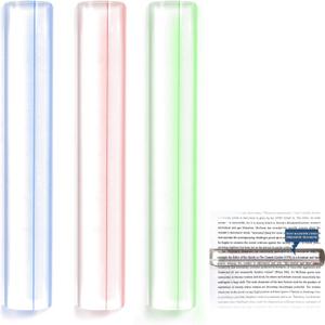 3 Pack Mahjong Line Reader Acrylic Mahjong Card Line Finder | Colorful Guided Reading Strips 15.5 cm 6.1 Inch for Mahjong Cards Tile Games Tabletop Play & Easy Line Tracking