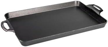 Lodge 15.5"x10.5" Cast Iron Baking Pan, Black