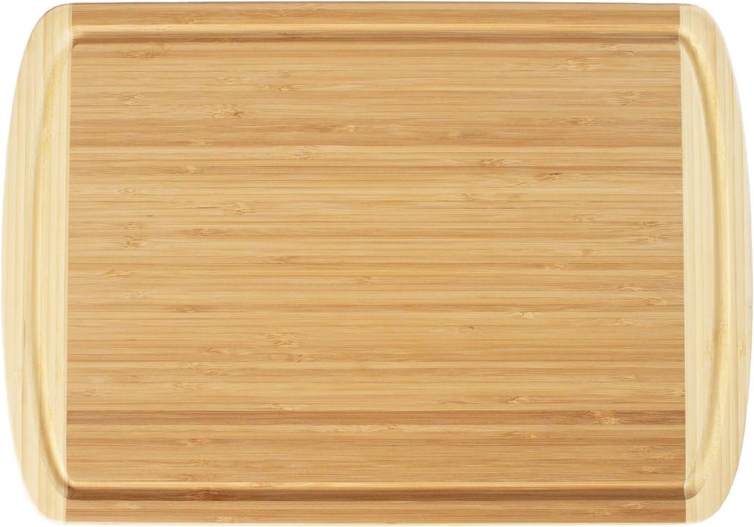 Totally Bamboo Kona Groove Bamboo Carving & Cutting Board, 18" x 12-1/2"