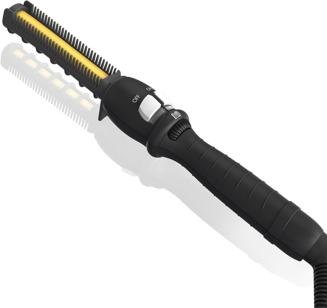 Lura Professional Root/Edge Straightener,200-500F Pressing Combs for Black Hair,Electric Hot Comb for Women Thick Hair