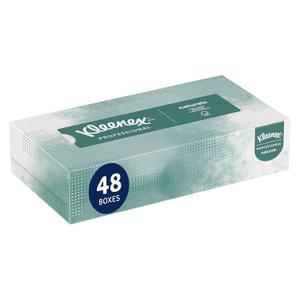 Kleenex Professional Naturals Facial Tissue, Bulk (21601), 2-Ply, White, Flat Boxed Format, Designed for Business (125 Tissues/Box, 48 Boxes, 6,000 Sheets/Case)