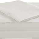 Queen Size Percale Bed Sheets, 200 Thread Count Cotton Polyester Blend Sheet Set,Wrinkle Free,Breathable,Crisp Refreshing Feeling, 60 Cotton 40 Polyester Cotton Rich Sheets 4 PC(Ivory,Queen)