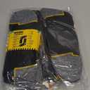 SOXCO WORK Socks for Men Crew Length Black Socks 6 Pairs, US 13-15