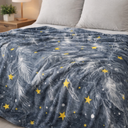 Lahome Christmas Blanket, Christmas Decorations Gifts for Women, Flannel Fleece Winter Holiday Blanket, Fluffy Cozy Soft Christmas Throws for Couch Sofa Bed, Christmas Tree Pattern, Gray, 50" X 60"