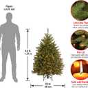 National Tree Company 4.5 ft Pre-Lit Dunhill Fir Artificial Christmas Tree, 450 Clear Lights, 763 Tips, Includes Stand, Green