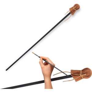 Falling in Art Mahl Stick for Steadying Painter Hand, 33 6/7 Inches in Length Aluminum Rod with Artificial Leather, Artists Painting Hand Rest Tool