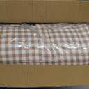Queen Comforter Set, Modern Plaid Checkered Bedding, Tan Gingham Brown Grid Bed Comforter, Soft Fluffy Breathable Farmhouse Dorm Bedding, All Seasons 3 Piece Set | Gingham Tan Gingham, Queen(90"x90")