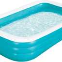 10ft Family Inflatable Swimming Pool, Rectangular, Age 6 & Up, Unisex - This 3-Tier Rectangular Pool is Perfect for Cooling Off On Hot Summer Days