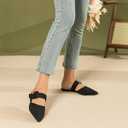 Pointed Toe Mules for Women FlatsSlip On Mules BacklessWide Width MulesMule Slides Flats Sandals, Size: 7