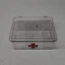 First Aid Box and Pet Frist Aid Storage Bin, Acrylic Medicine Kit Case Organizer Empty, Divided First Aid Storage Box Kit with Hinge Lid, Emergency Kit Storage Box for Family and Pet (Clear)