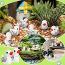 VioraWhite 50 Pcs Mini Resin Volleyball Ducks Mini Ducks Figurines Bulk Miniature Volleyball Decoration for Summer Beach Activity Carnival Micro Landscape Ornament Garden Accessories