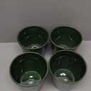 BUYMAX Plant Pots Indoor 5 inch Ceramic Flower Pot with Drainage Hole and Ceramic Tray - Gardening Home Desktop Office Windowsill Decoration Gift, Set of 4-Plants NOT Included (Patina)