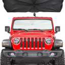 Windshield Sun Shade, JoyTutus Custom-fit Blocks Rays Sun Shade Visor Protector Compatible with Wrangler JL, Easy to Install Car Windshield Sunshade, Keep Your Car Cool for JL JLU 2018-2026 & JT