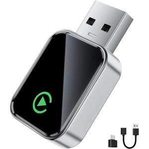 Wireless CarPlay Adapter for iPhone(2025 Upgraded),Mini Size & Plug - Play,Converts Wired to Wireless Apple CarPlay,No Delay Carplay Dongle for Apple iOS 10+/Android 11+ and Above