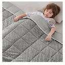 anfie Weighted Blanket Kids(36"x48" 3lbs) Weighted Blanket Cooling Blanket for Sleeping,Throw Size Breathable Blanket with Premium Glass Bead(Grey)