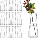 12 Pieces Glass Bud Vases for Centerpieces Clear Bulk Small Flowers Vases, Modern Minimalist Cute Decorative Table Centerpieces for Decor Wedding Birthday Party Home Living Room